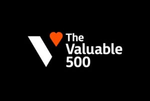 The Valuable 500 logo.